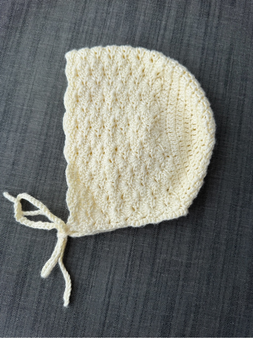 Bamboo Cotton Crochet Baby Bonnet
SIZE 3-6mnths